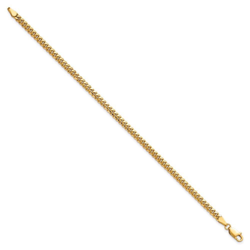 14K 7 inch 3.5mm Solid Miami Cuban Link with Lobster Clasp Bracelet (DCU100-7)