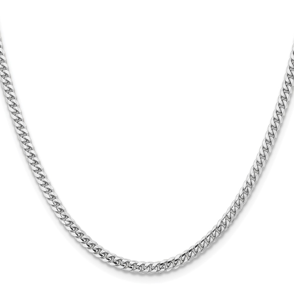 14k WG 3.5mm Solid Miami Cuban Chain (DCU100W-18)