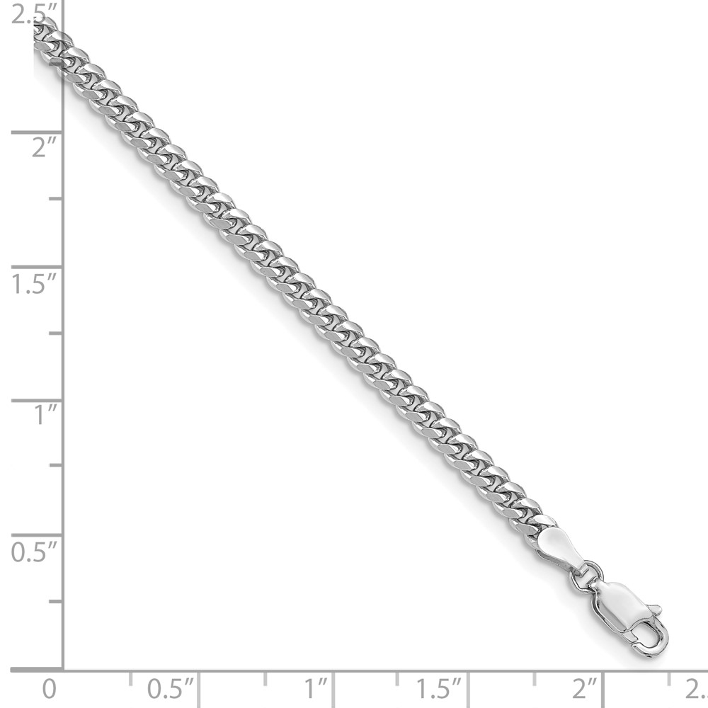 14k WG 3.5mm Solid Miami Cuban Chain (DCU100W-7)