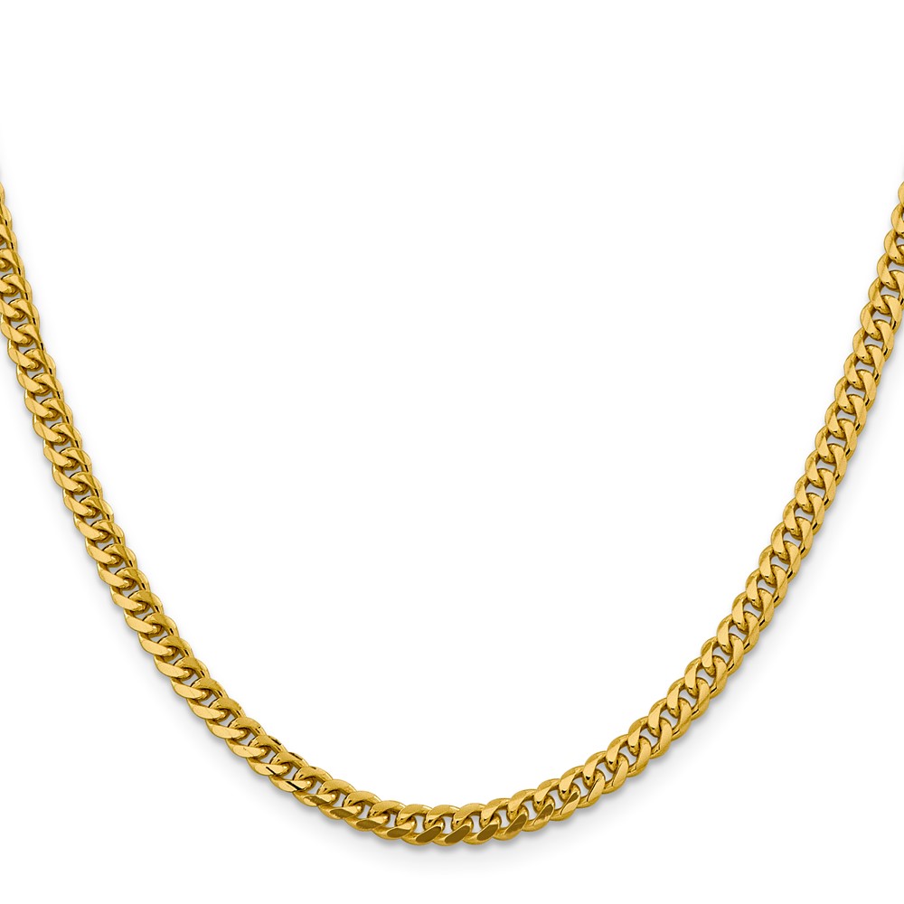 14K 18 inch 4.25mm Solid Miami Cuban Link with Lobster Clasp Chain (DCU120-18)
