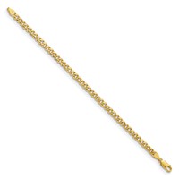 14K 7 Inch 4.25mm Solid Miami Cuban Link with Lobster Clasp Bracelet view 2