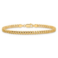 14K 7 Inch 4.25mm Solid Miami Cuban Link with Lobster Clasp Bracelet view 3