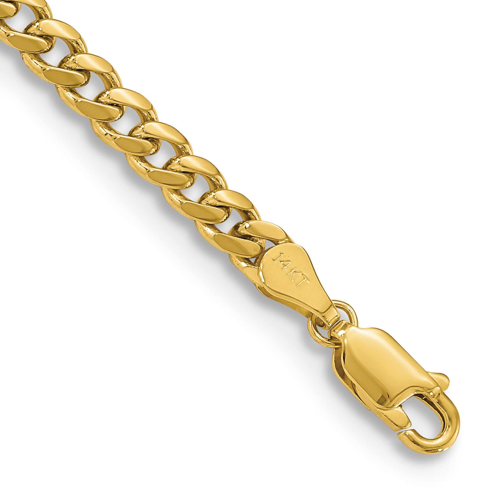 14k 4.25mm Solid Miami Cuban Chain (DCU120-9)