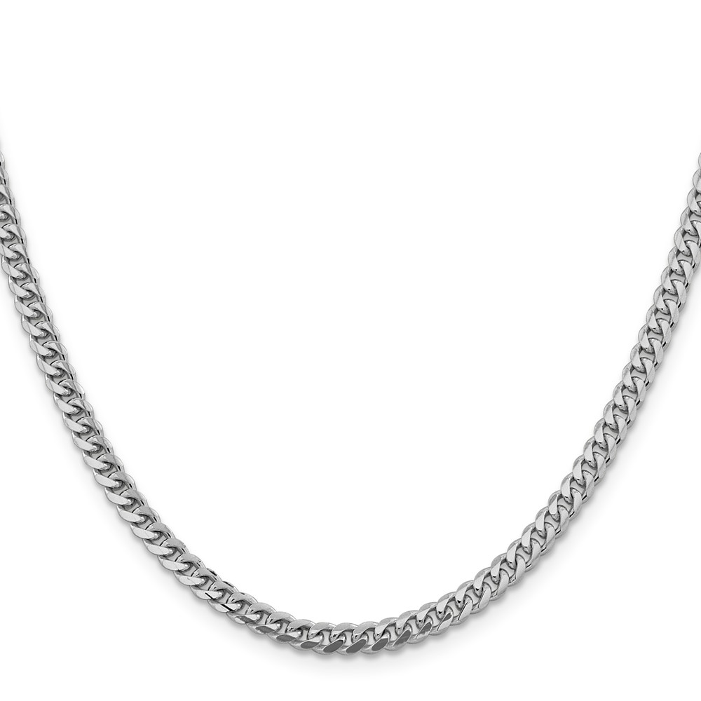 14k WG 4.25mm Solid Miami Cuban Chain (DCU120W-18)