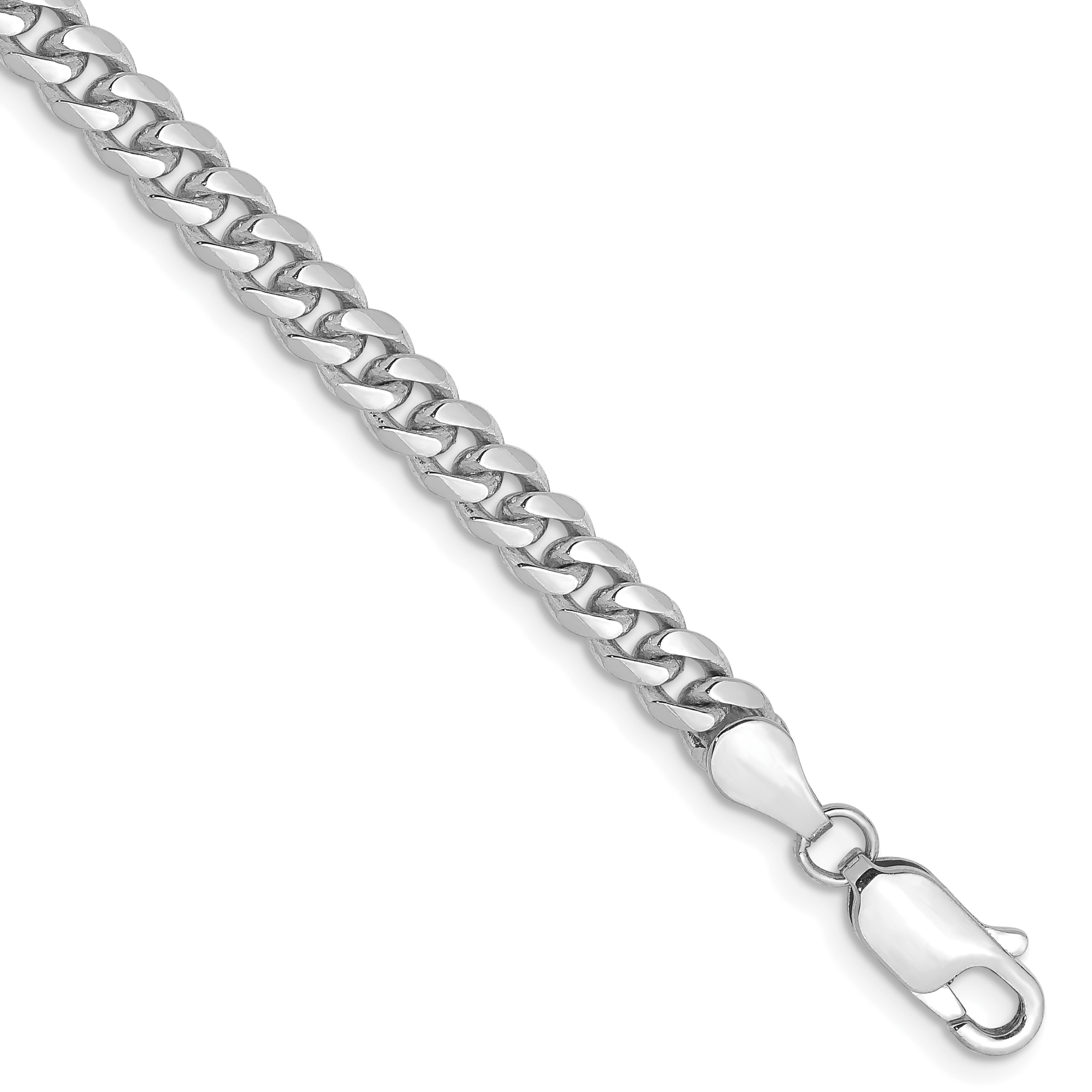 14k WG 4.25mm Solid Miami Cuban Chain (DCU120W-7)