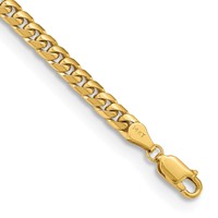 14K 4.3mm Yellow Gold Solid Miami Cuban Link Bracelet with Lobster Clasp - 7in view 1
