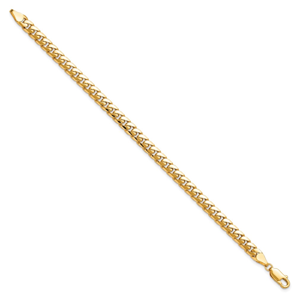 14K 7 inch 5mm Solid Miami Cuban Link with Lobster Clasp Bracelet (DCU160-7)
