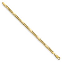 14K 5mm Yellow Gold Solid Miami Cuban Link Bracelet with Lobster Clasp, 7" view 2