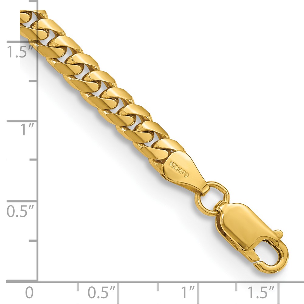 14K 7 inch 5mm Solid Miami Cuban Link with Lobster Clasp Bracelet (DCU160-7)