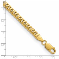 14K 5mm Yellow Gold Solid Miami Cuban Link Bracelet with Lobster Clasp, 7" view 5