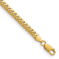 14K 5mm Yellow Gold Solid Miami Cuban Link Bracelet with Lobster Clasp, 7" view 1