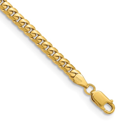 14K 7 inch 5mm Solid Miami Cuban Link with Lobster Clasp Bracelet