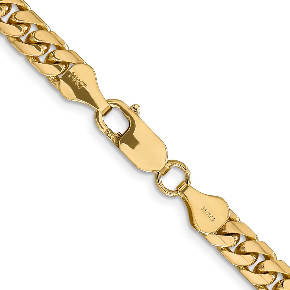 14K 24 inch 5.5mm Solid Miami Cuban Link with Lobster Clasp Chain (DCU180-24)
