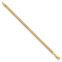 14K 5.5mm Yellow Gold Solid Miami Cuban Link Bracelet with Lobster Clasp, 8" view 2