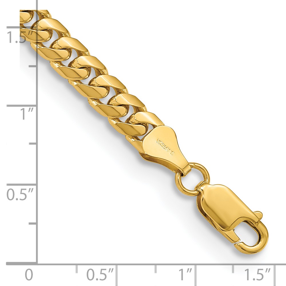 14K 8 inch 5.5mm Solid Miami Cuban Link with Lobster Clasp Bracelet (DCU180-8)