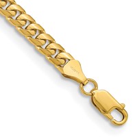 14K 5.5mm Yellow Gold Solid Miami Cuban Link Bracelet with Lobster Clasp, 8" view 1