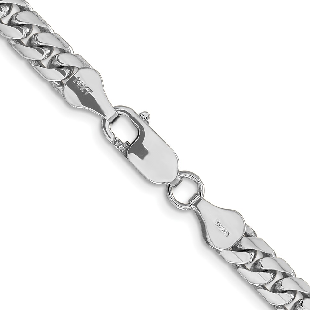 14K White Gold 24 inch 5.5mm Solid Miami Cuban Link with Lobster Clasp Chain (DCU180W-24)