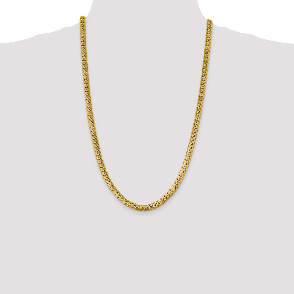 14K 26 inch 6.25mm Solid Miami Cuban Link with Lobster Clasp Chain (DCU200-26)
