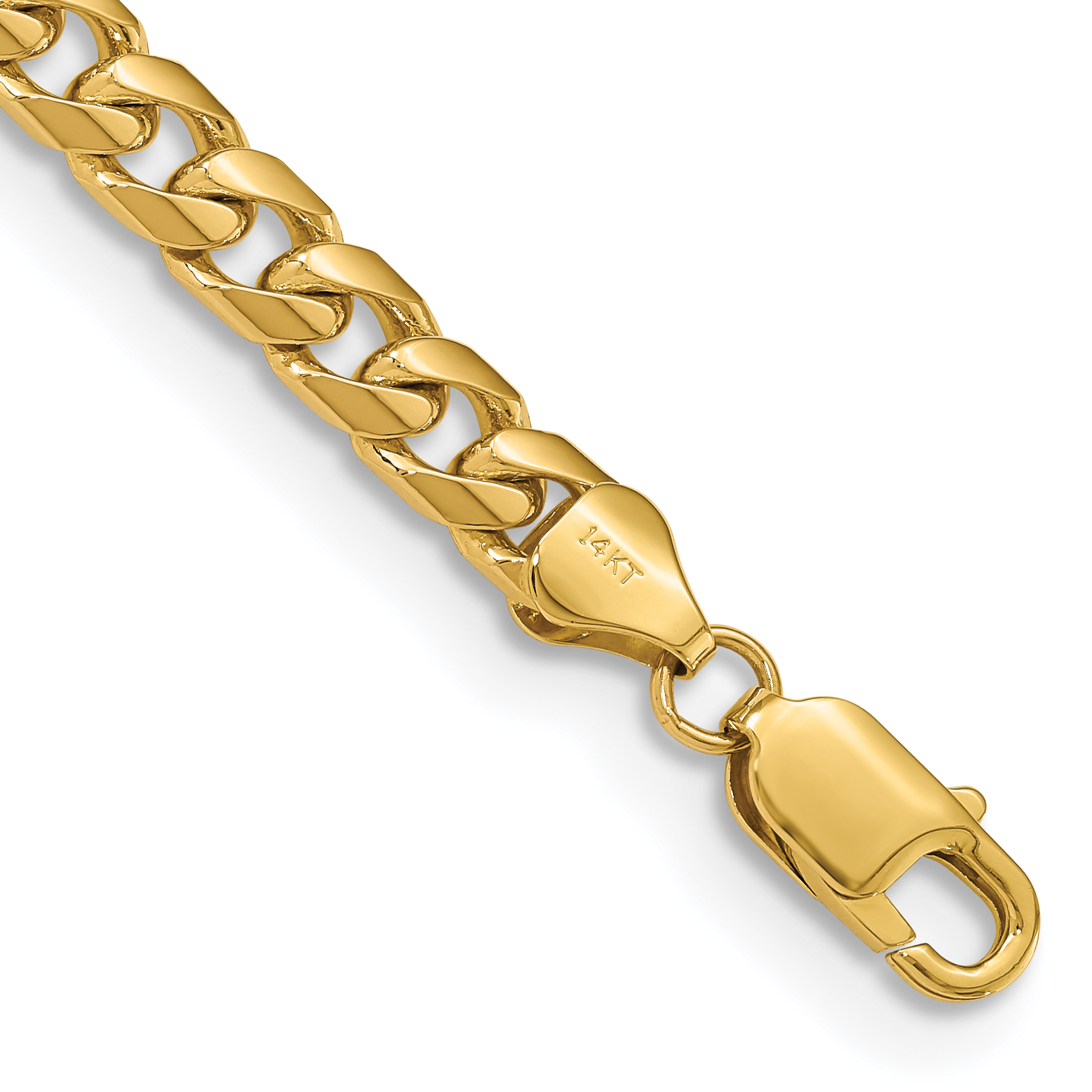 14K 8.5 inch 6.25mm Solid Miami Cuban Link with Lobster Clasp Bracelet (DCU200-8.5)