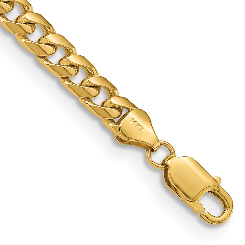 14K 8.5 inch 6.25mm Solid Miami Cuban Link with Lobster Clasp Bracelet (DCU200-8.5)