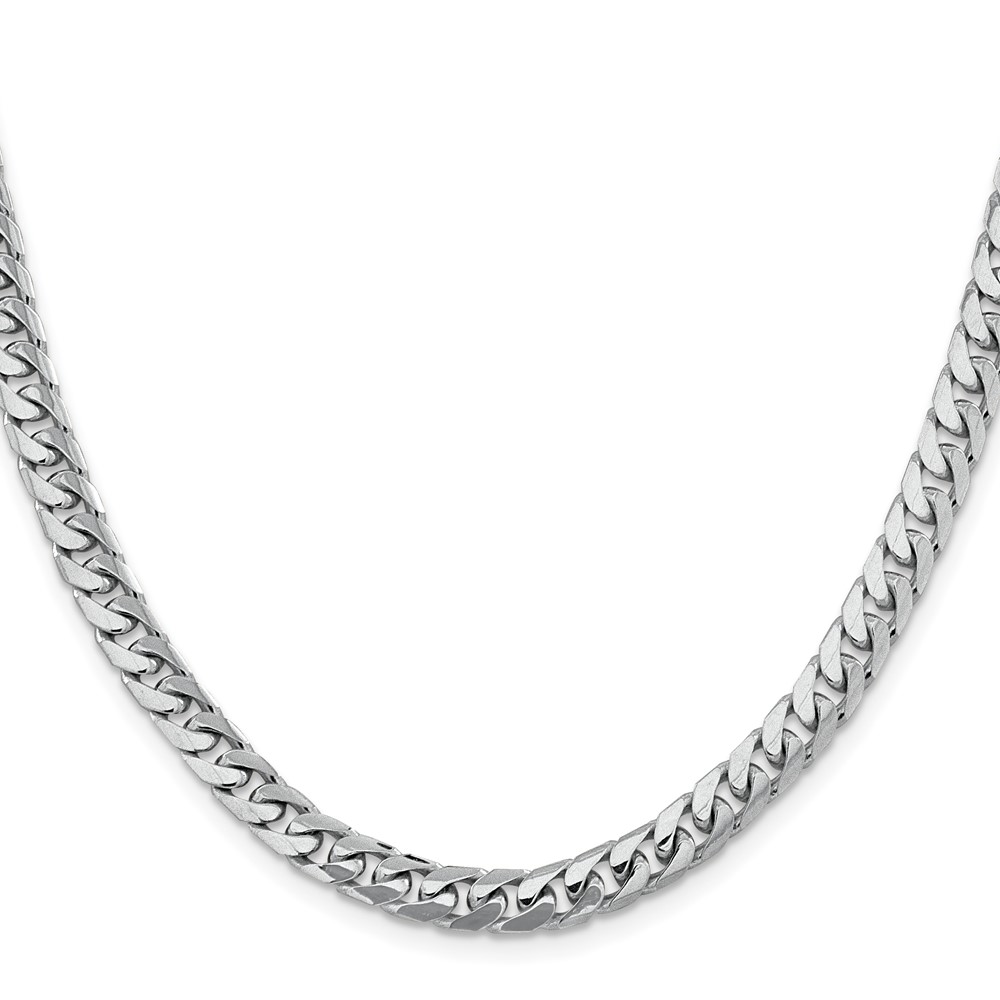 14k WG 6.25mm Solid Miami Cuban Chain (DCU200W-22)