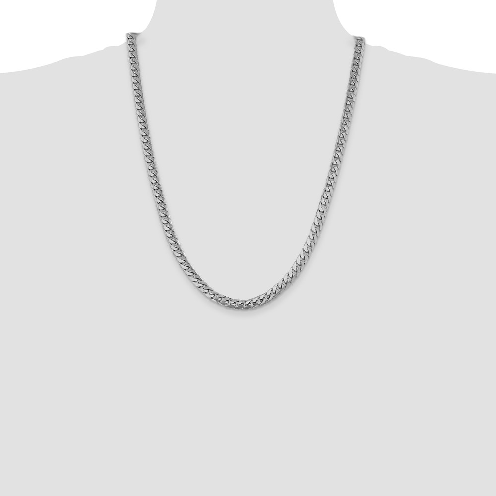 14k WG 6.25mm Solid Miami Cuban Chain (DCU200W-24)
