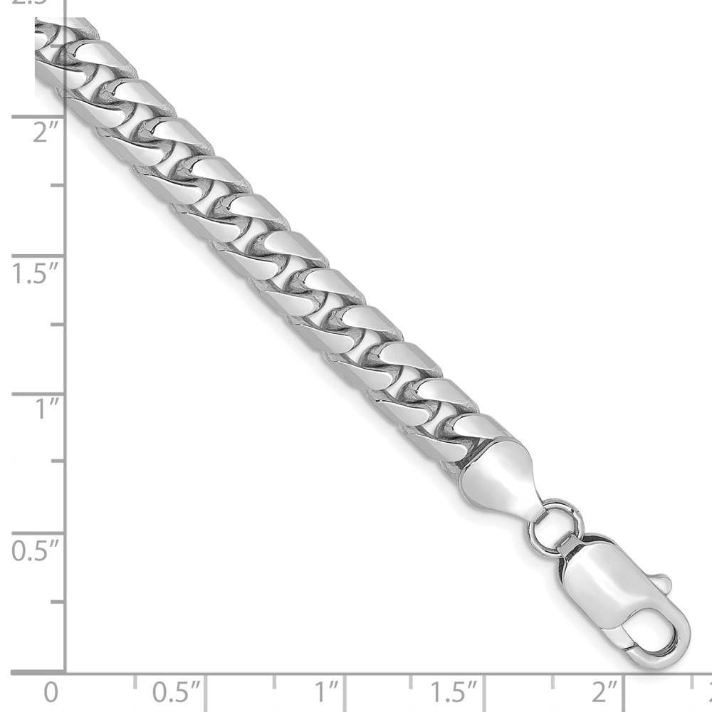 14k WG 6.25mm Solid Miami Cuban Chain (DCU200W-8)