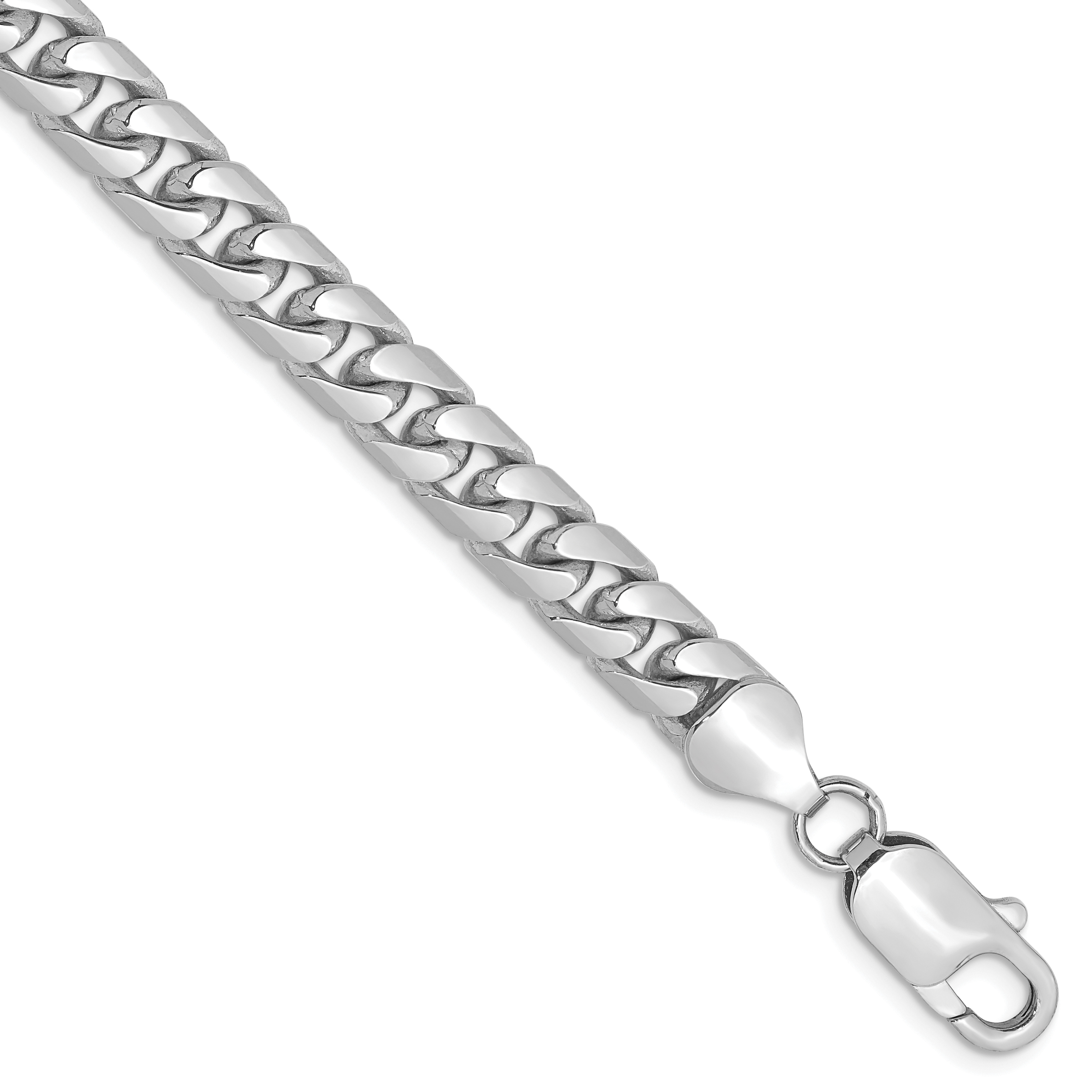 14k WG 6.25mm Solid Miami Cuban Chain (DCU200W-8)