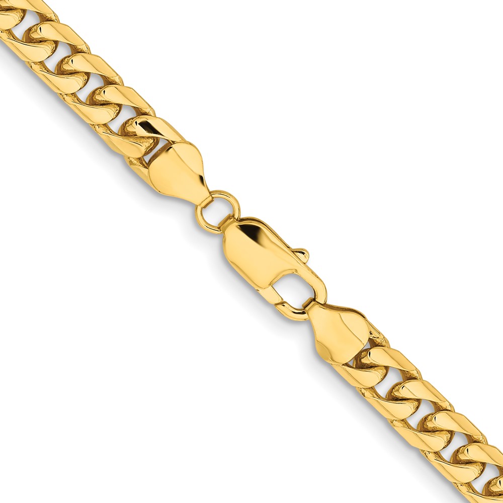 14K 22 inch 6.75mm Solid Miami Cuban Link with Lobster Clasp Chain (DCU220-22)