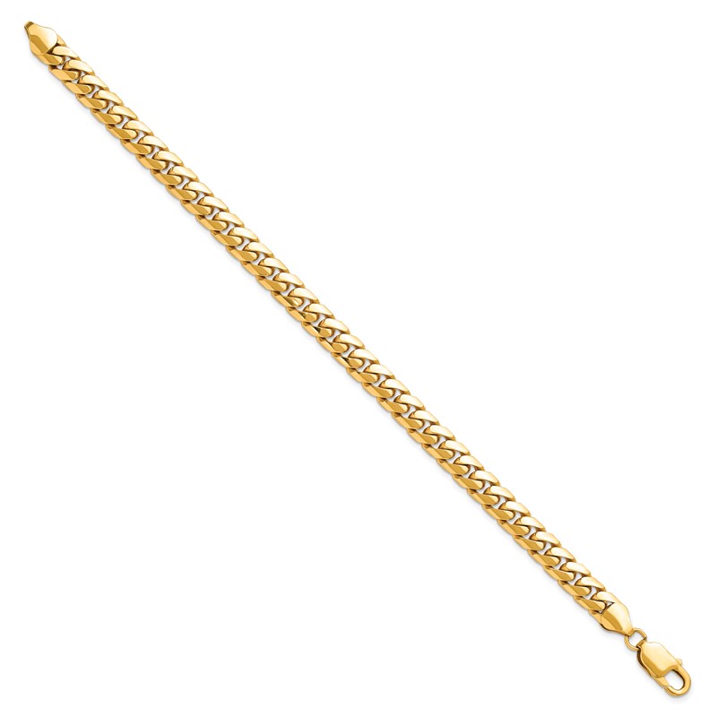 14K 8.5 inch 6.75mm Solid Miami Cuban Link with Lobster Clasp Bracelet