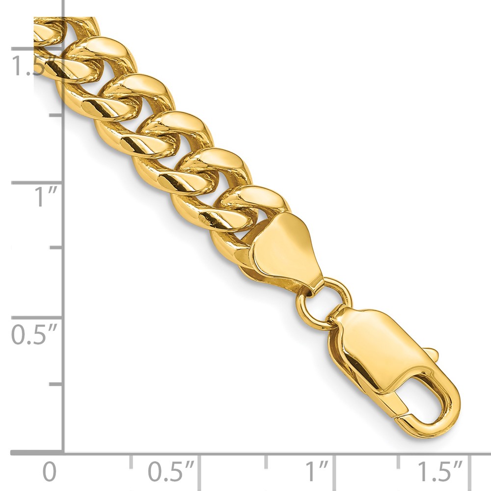 14k 6.75mm Solid Miami Cuban Chain (DCU220-9)