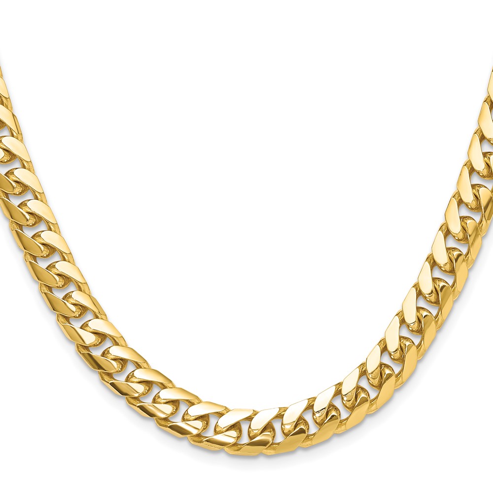 14k 8mm Solid Miami Cuban Chain (DCU250-24)