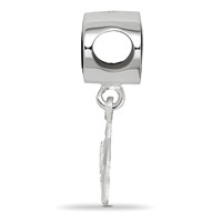 Sterling Silver LogoArt Delta Delta Delta Sorority Greek Letters Enameled Oval with Dolphin Dangle Bead view 2