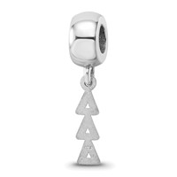 Sterling Silver RH-plated LogoArt Delta Delta Delta Vertical Letters on Bea view 4