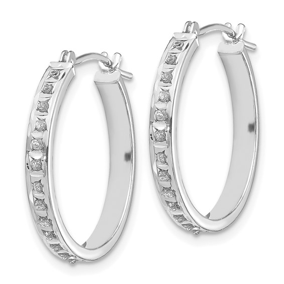 Gold Diamond Fascination Hoop Earrings