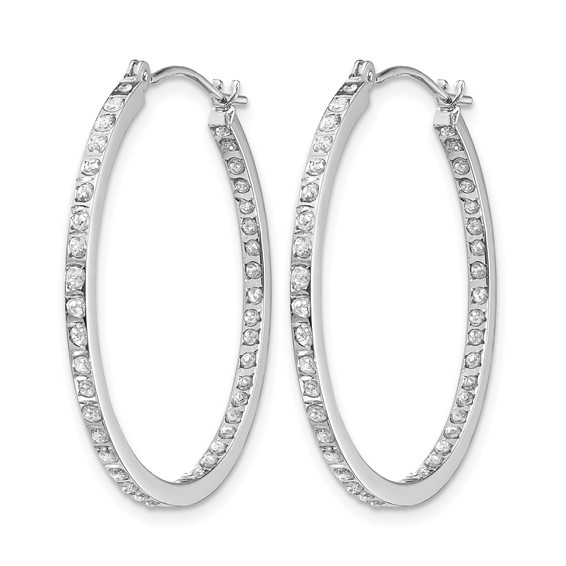 Gold Diamond Fascination In and Out Hoop Earrings