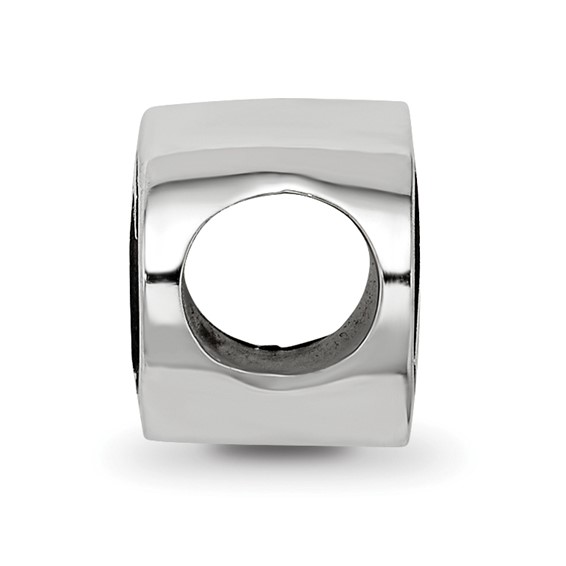 Sterling Silver LogoArt Delta Gama Sorority Greek Letters Enameled Oval Bead