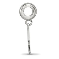 Sterling Silver Rhodium-plated LogoArt Delta Gamma Vertical Letters on Bead view 2