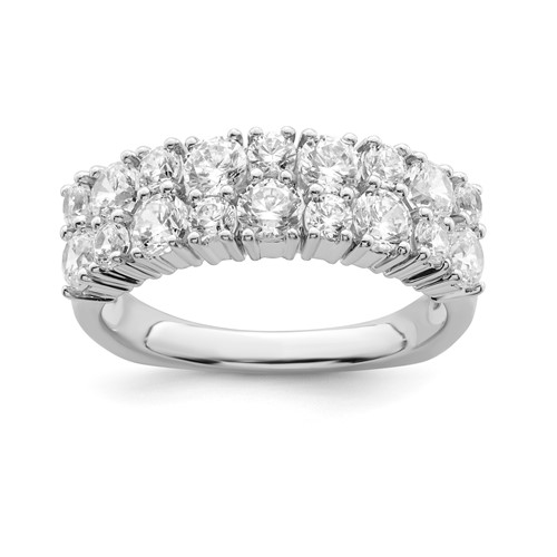 Sterling Silver & CZ Fancy Band