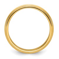14K Yellow Gold 5mm Double Milgrain Comfort Fit Wedding Band view 2