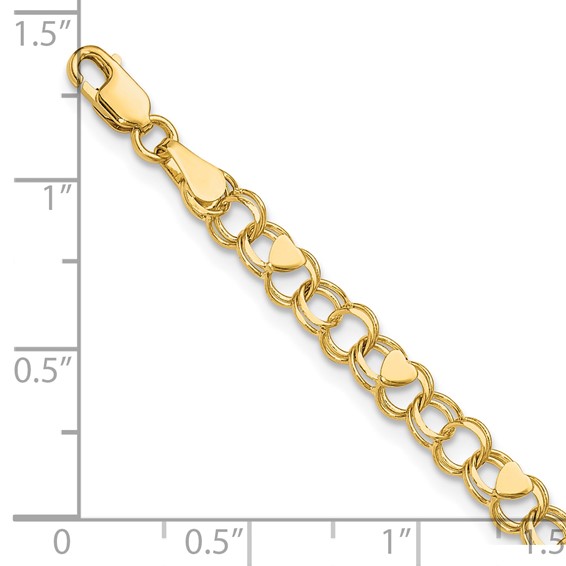 Gold Polished Heart Bracelets