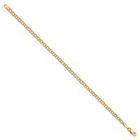 14K 3.5mm Solid Double Link 7 Inch Charm Bracelet view 2