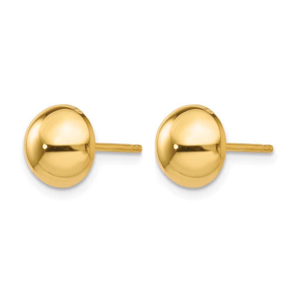 14k Polished 8mm Half Ball Post Earrings (E1033)