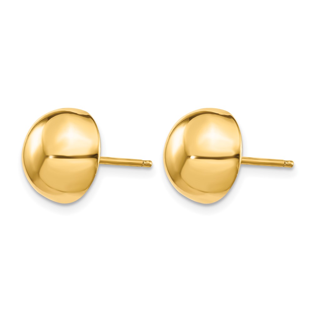 14k Polished 10mm Half Ball Post Earrings (E1034)