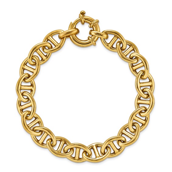 Affordable Expressions Sterling Silver Yellow-plated Classic 7.5" link with Spring Lock Bracelet