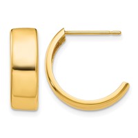 14K Yellow Gold Hoop Earrings view 1