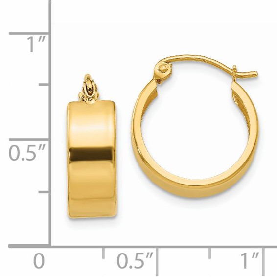 5.75mm Gold Polished Hoop Earrings
