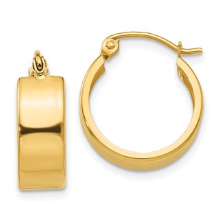 5.75mm Gold Polished Hoop Earrings