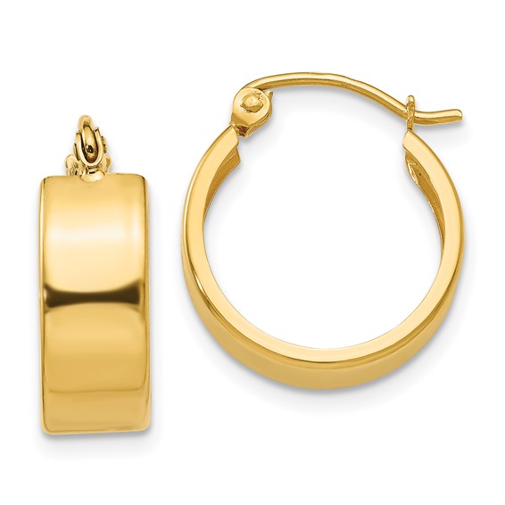5.75mm Gold Polished Hoop Earrings