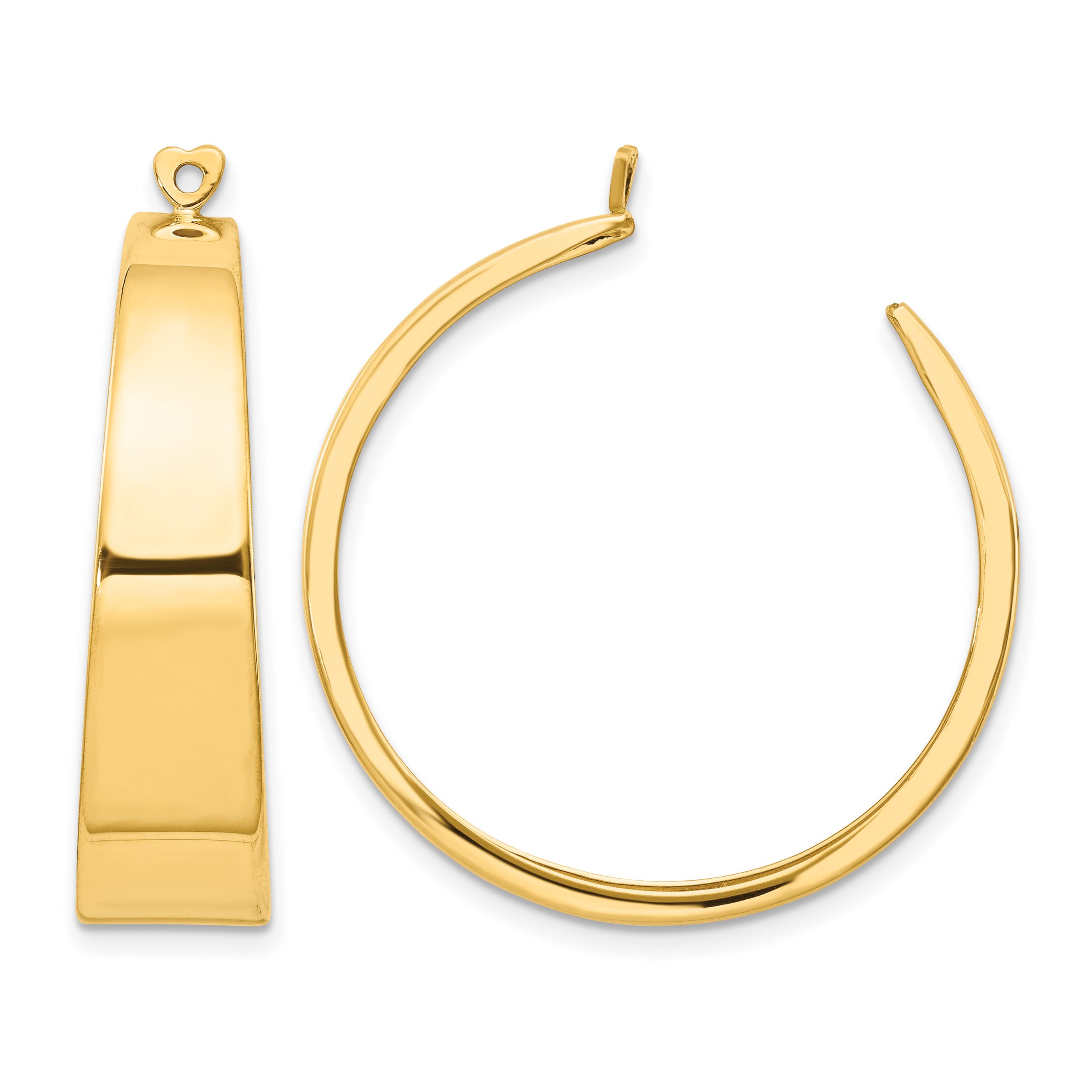 14k Polished Hoop Earring Jackets (E884J)